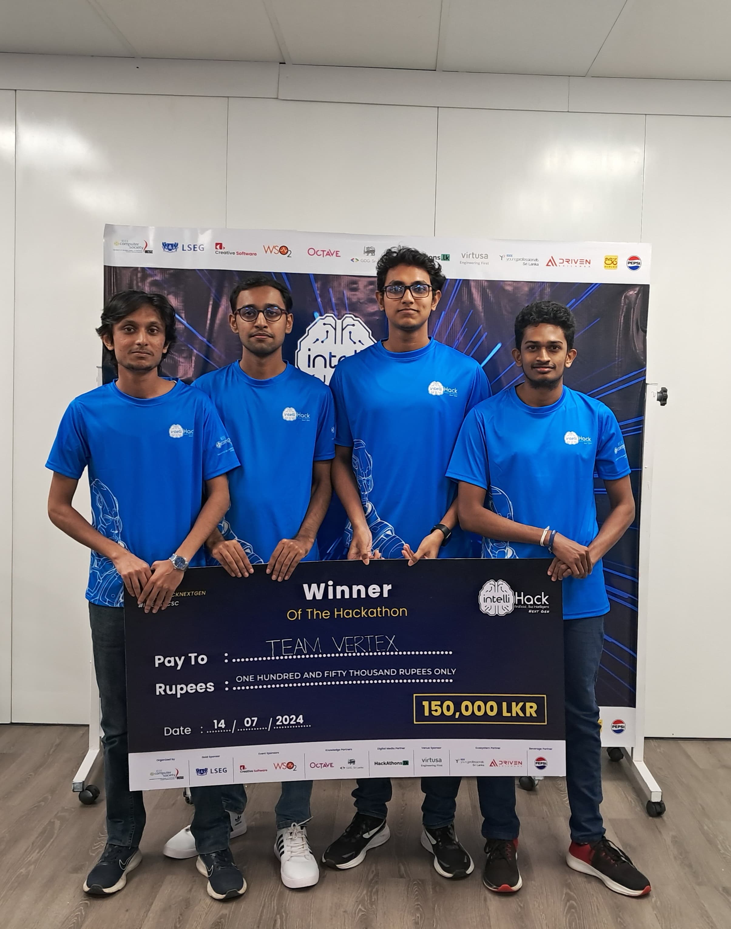 Champions of the 2024 Intellihack Next Gen Hackathon